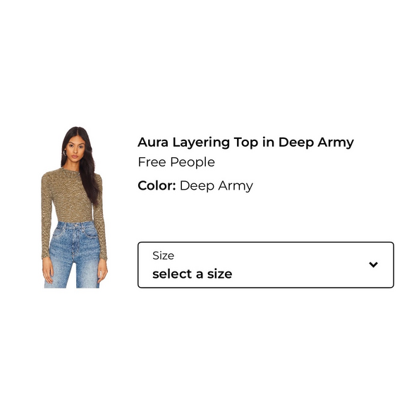 Free People Tops - Free People Olive Mesh Long Sleeve in Green